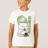 Matcha Groene Thee Kat T-shirt (Voorkant)