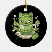 Matcha groene thee keramisch ornament (Voorkant)