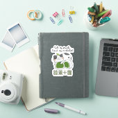 Matcha Groene Thee Mochi Kat Kawaii Sticker (iPad Cover)