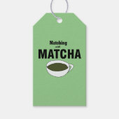 Matcha Groene Thee Party Cadeaulabel (Voorkant)