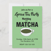 Matcha Groene Thee Party Kaart (Voorkant)