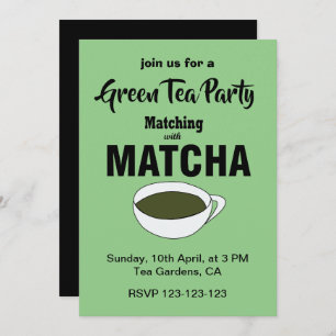 Matcha Groene Thee Party Kaart
