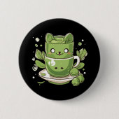matcha groene thee ronde button 5,7 cm (Voorkant)