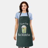Matcha Groene Thee Schort (Gedragen)