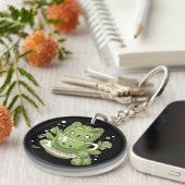 matcha groene thee sleutelhanger (Voorkant Rechts)