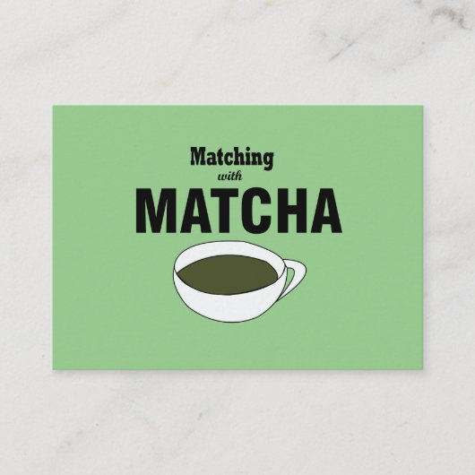 Matcha Groene Thee Visitekaartje (Voorkant)