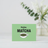 Matcha Groene Thee Visitekaartje (Staand voorkant)