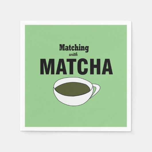 Matcha Groene Theepartij Servet (Voorkant)