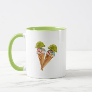 Matcha ijsmuntje mok
