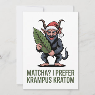 Matcha? Ik verkies Krampus Kratom Grappig Kerstfee Bedankkaart