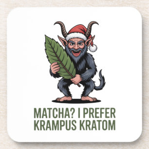 Matcha? Ik verkies Krampus Kratom Grappig Kerstmis Bier Onderzetter