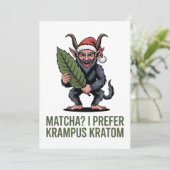 Matcha? Ik verkies Krampus Kratom Grappig Kerstmis Kaart (Staand voorkant)