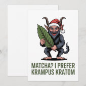 Matcha? Ik verkies Krampus Kratom Grappig Kerstmis Kaart (Voorkant / Achterkant)