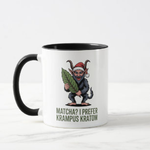Matcha? Ik verkies Krampus Kratom Grappig Kerstmis Mok