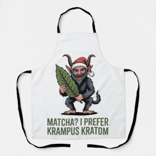 Matcha? Ik verkies Krampus Kratom Grappig Kerstmis Schort