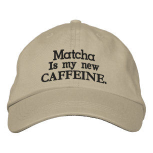 Matcha is mijn nieuwe CAFFEÏNE. Geborduurde Pet