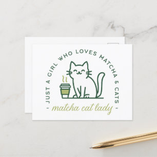 Matcha kattenliefhebber grappig gewoon een meisje briefkaart