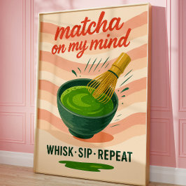 Matcha Keuken Drink Lovers Trendy Wall Poster