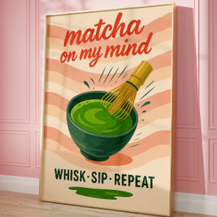 Matcha Keuken Drink Lovers Trendy Wall Poster