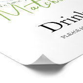 Matcha Latte Baby shower - Dranken Poster (Hoek)