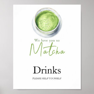 Matcha Latte Baby shower - Dranken Poster