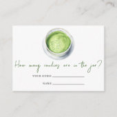 Matcha Latte Baby Shower How many candies  Informatiekaartje (Voorkant)