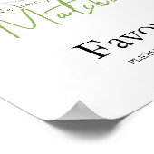 Matcha Latte Babyborrel - pak één gunst Poster (Hoek)