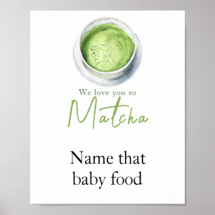 Matcha Latte Babyborrel - Raad de babyvoeding Poster