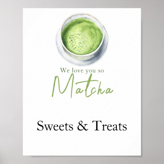 Matcha Latte Babyborrel - Sweets and Treats Poster (Voorkant)