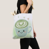 Matcha Latte Heart Shoulder Tote Bag (Dichtbij)