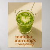 Matcha Latte Keuken Coffee Bar Muurkunst Poster (Voorkant)