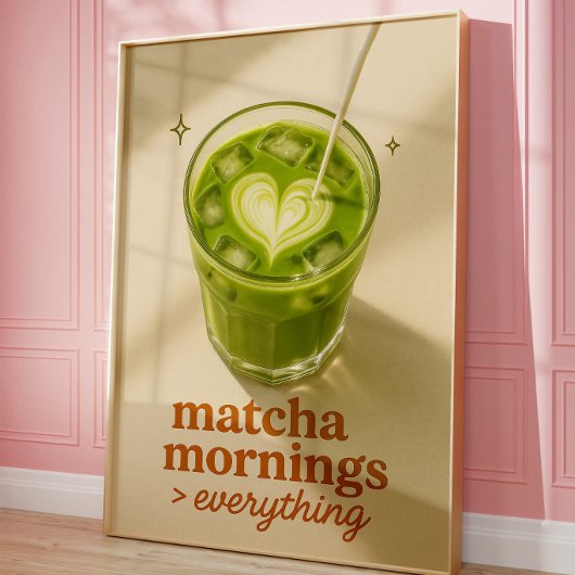 Matcha Latte Keuken Coffee Bar Muurkunst Poster