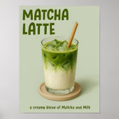 Matcha Latte Keuken Muur Kunst, Matcha Liefhebber Poster (Voorkant)