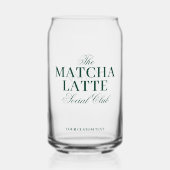 Matcha Latte Lover Gepersonaliseerd Blikvorm Glas (Voorkant)