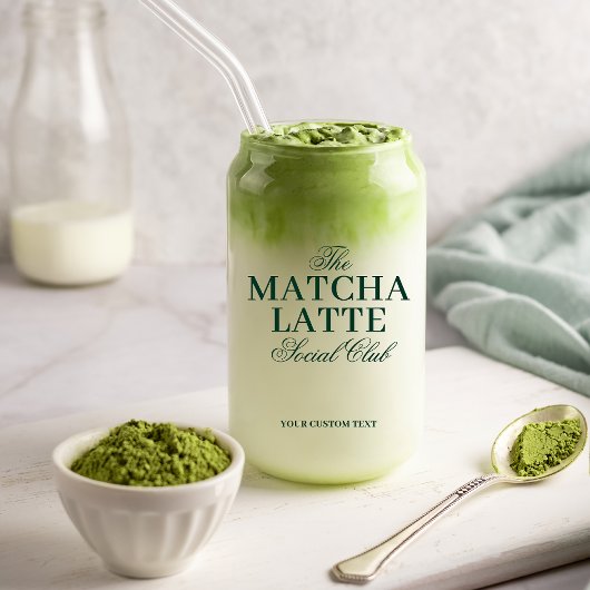 Matcha Latte Lover Gepersonaliseerd Blikvorm Glas