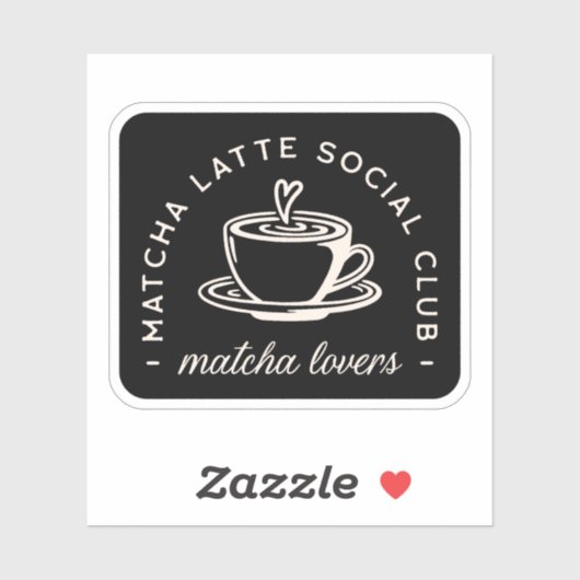 Matcha latte lovers citaten sticker (Vel)