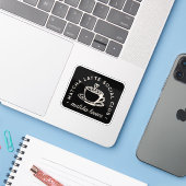Matcha latte lovers citaten sticker (Laptop met iPhone)