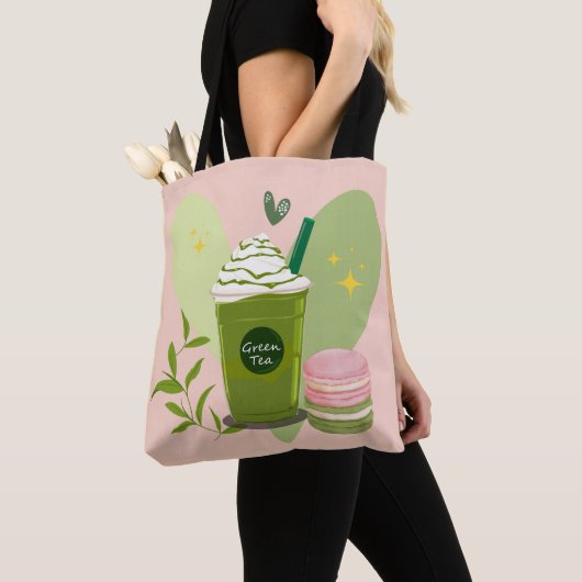 Matcha Latte Macarons Tote Bag (Dichtbij)