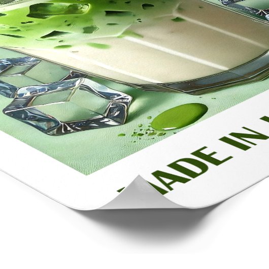 Matcha Latte Print, Matcha Trendy Muurdecoratie Poster (Hoek)