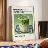 Matcha Latte Print, Matcha Trendy Muurdecoratie Poster