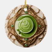 Matcha Latte Prism Keramisch Ornament (Achterkant)