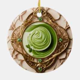 Matcha Latte Prism Keramisch Ornament