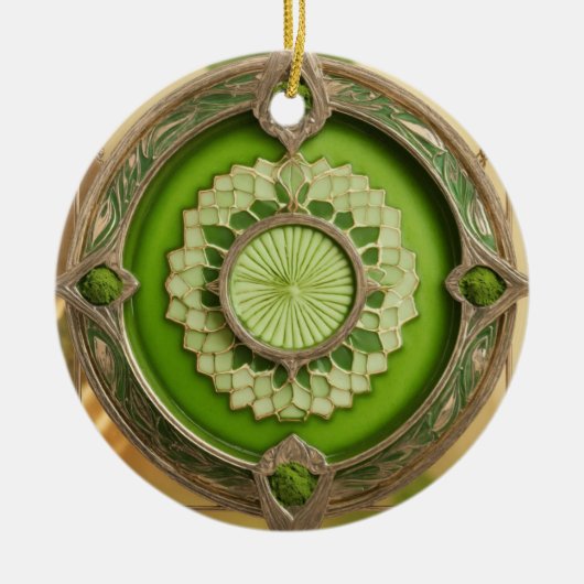 Matcha Latte Prism Keramisch Ornament (Voorkant)