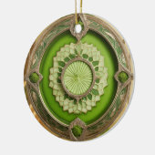 Matcha Latte Prism Keramisch Ornament (Links)