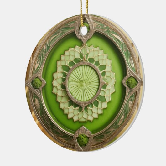 Matcha Latte Prism Keramisch Ornament (Links)