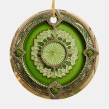 Matcha Latte Prism Keramisch Ornament