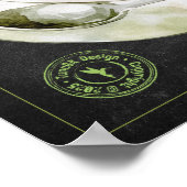 Matcha Latte Recept Krijtbord Keuken Kunst Poster (Hoek)