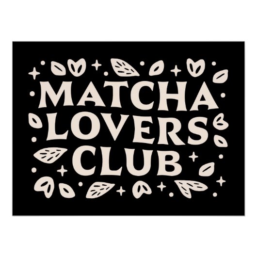 Matcha liefhebber citaten perfect poster (Voorkant)