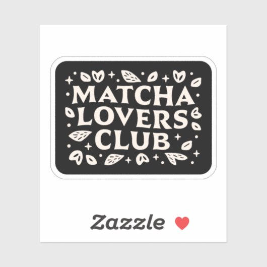 Matcha liefhebber citaten sticker (Vel)