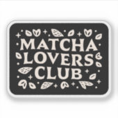 Matcha liefhebber citaten sticker (Voorkant)